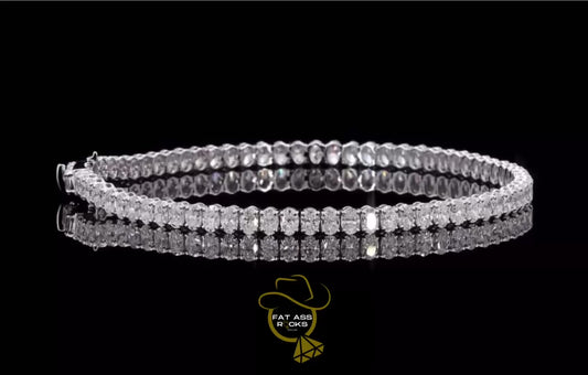 4.73 ctw Oval Lab Grown Diamond Tennis Bracelet - 7 Inches